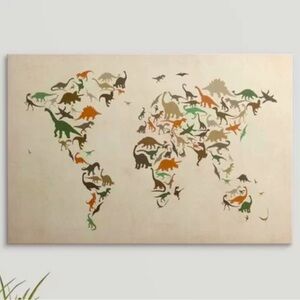 Dinosaur Map Of The World